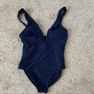 Sea Level Spliced Frill One-Piece Swimsuit - 12